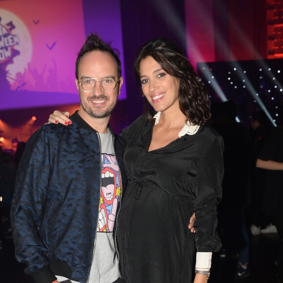 Laurie Cholewa (enceinte) et Jarry - Soirée "Fanta Halloween Show" à Paris, le 31 octobre 2018. © Veeren/Bestimage