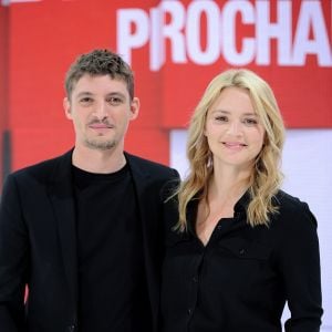 Exclusif - Niels Scheider et sa compagne Virginie Efira - Enregistrement de l'émission "Vivement Dimanche" au studio Gabriel à Paris le 29 octobre 2018. L'émission sera diffusée le 4 novembre 2018 . © Guillaume Gaffiot/Bestimage