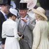 Meghan Markle, duchesse de Sussex, le prince Charles et Camilla Parker Bowles, duchesse de Cornouailles, lors du Royal Ascot 2018 à l'hippodrome d'Ascot dans le Berkshire le 19 juin 2018