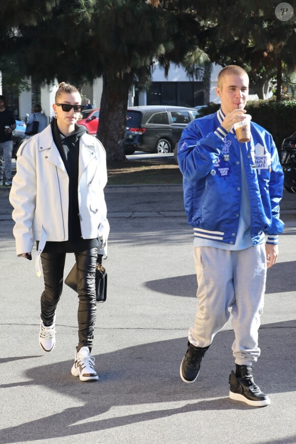 Justin Bieber et sa femme Hailey Baldwin sont allés prendre un café à Los Angeles, le 3 novembre 2018