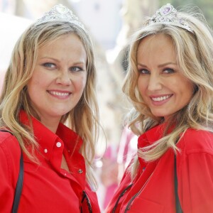 Adriana Karembeu et sa soeur Natalia Sklenarikova - Arrivée du 15ème Rallye des Princesses à Saint-Tropez le 5 juin 2014.