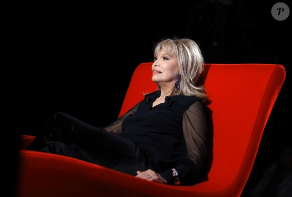 Exclusif - Enregistrement de l'émission "Le Divan" avec Amanda Lear en invitée et présentée par Marc-Olivier Fogiel, le 2 novembre 2018. L'émission sera diffusée le 9 novembre 2018 sur France 3. © Dominique Jacovides/Bestimage