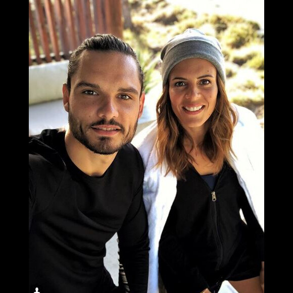 Laure et Florent Manaudou lors d'un shooting pour Dim le 29 octobre 2018.