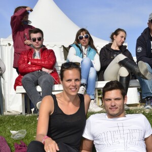 Laure Manaudou et son frère Florent Manaudou - People au "GPA Jump Festival" à Cagnes-sur-Mer, le 29 mars 2014.