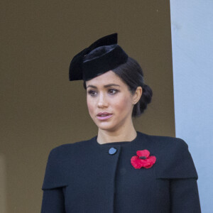 Meghan Markle, duchesse de Sussex lors de la cérémonie du centenaire de l'armistice du 11 novembre 1918 au palais de Whitehall à Londres, Royaume Uni, le 11 novembre 2018.