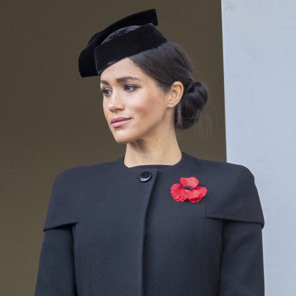 Meghan Markle, duchesse de Sussex lors de la cérémonie du centenaire de l'armistice du 11 novembre 1918 au palais de Whitehall à Londres, Royaume Uni, le 11 novembre 2018.