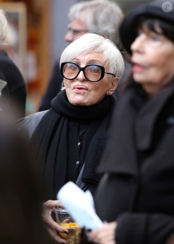 Nicole Croisille - Obsèques de Francis Lai en la cathédrale Sainte-Réparate de Nice le 14 novembre 2018. © Eric Ottino / Nice Matin / Bestimage