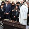 Christian Estrosi, Claude Lelouch, Denise Fabre lors des obsèques de Francis Lai à Nice, France, 14 Novembre 2018.
