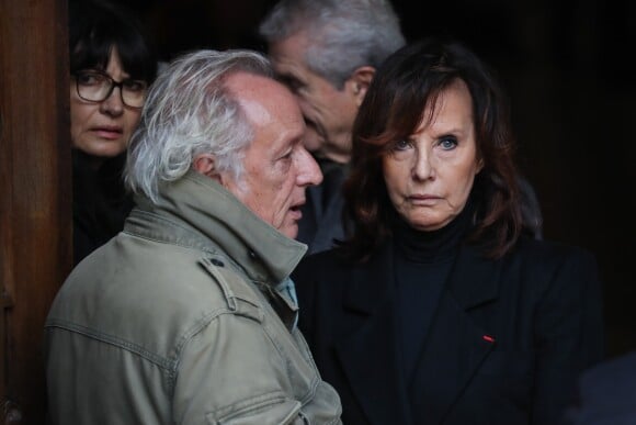 Didier Barbelivien et Denise Fabre lors des obsèques de Francis Lai à Nice, France, 14 Novembre 2018.