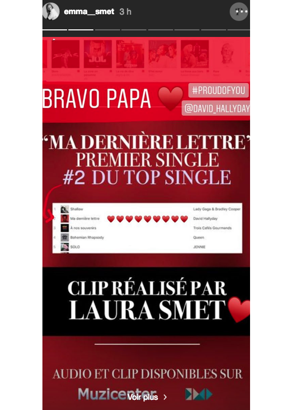 Ilona et Emma Smet apportent leur soutien à leur père David Hallyday, qui vient de sortir de sortir un single.