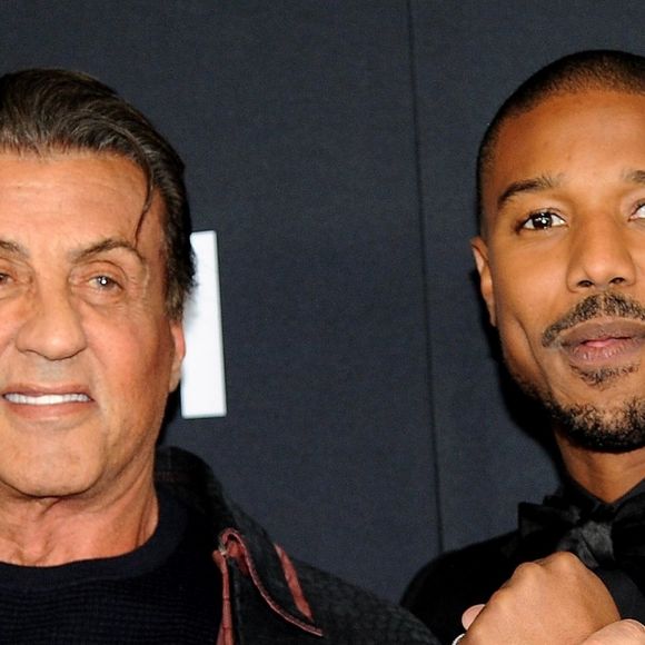 Sylvester Stallone et Michael B. Jordan assistent à l'avant-première de "Creed 2" au AMC Loews Lincoln Square à New York, le 14 novembre 2018.