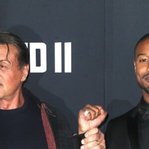 Sylvester Stallone et Michael B. Jordan assistent à l'avant-première de "Creed 2" au AMC Loews Lincoln Square à New York, le 14 novembre 2018.