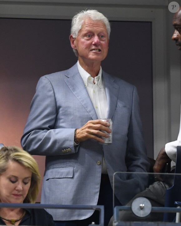Bill Clinton - People dans les tribunes de l'US Open de tennis à Flushing Meadows le 3 septembre 2018.
