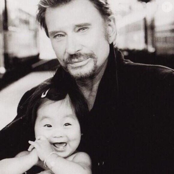 Johnny Hallyday fête les 10 ans de sa fille Jade sur Instagram, le 3 août 2014.