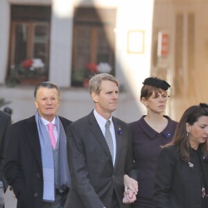 Pauline Ducruet et Louis Ducruet, la princesse Alexandra de Hanovre, Andrea Casiraghi et Tatiana Santo Domingo, Pierre Casiraghi et Beatrice Borromeo la cathédrale Notre-Dame-Immaculée de Monaco lors de la Fête nationale monégasque le 19 novembre 2018. © Dominique Jacovides/Bestimage