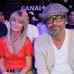 Yannick Noah et sa femme Isabelle Camus - People au match de boxe de Tony Yoka au palais des sports de Paris, le 23 juin 2018.