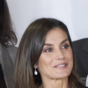 La reine Letizia d'Espagne lors de la 10e édition des prix du groupe bancaire BBVA à Madrid, le 22 novembre 2018