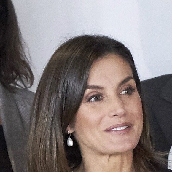 La reine Letizia d'Espagne lors de la 10e édition des prix du groupe bancaire BBVA à Madrid, le 22 novembre 2018