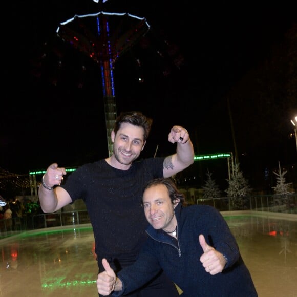 Exclusif - Brian Joubert et Philippe Candeloro - Soirée d'inauguration du marché de Noël au Jardin des Tuileries à Paris le 28 novembre 2018. © Coadic Guirec-Rachid Bellak/Bestimage