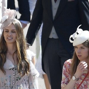 Abigail Leigh Spencer et Priyanka Chopra - Les invités arrivent à la chapelle St. George pour le mariage du prince Harry et de Meghan Markle au château de Windsor, Royaume Uni, le 19 mai 2018.