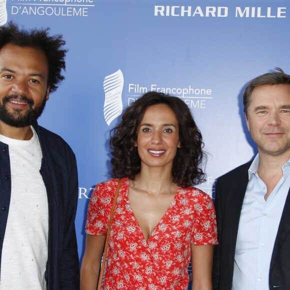 Fabrice Eboué, Amelle Chahbi, Guillaume de Tonquédec du film Coexister - 10ème Festival du Film Francophone d'Angoulême, 26/08/2017. Christophe Aubert via Bestimage