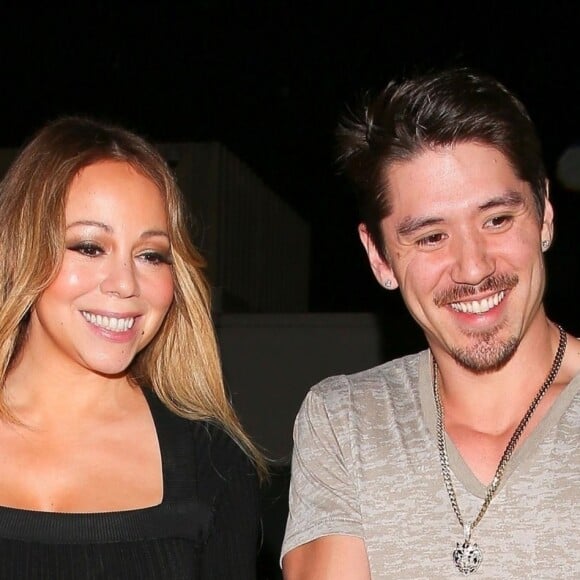 Mariah Carey et son compagnon Bryan Tanaka sont allés diner en amoureux au restaurant Mastro à Beverly Hills, le 24 avril 2018.