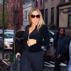 Mariah Carey arrive, pour la deuxième fois dans la même journée, au restaurant Sant Ambroeus à New York. Le 19 novembre 2018.
