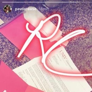 René-Charles Angélil a dévoilé sa lettre d'admission à l'Université du Nevada sur Instagram, en 2018