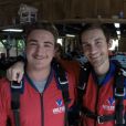 René-Charles Angélil et son ami John ont effectué un saut en parachute au Canada le 5 août 2018