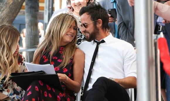 Jennifer Aniston et son mari Justin Theroux - Jason Bateman reçoit son étoile sur le Walk of Fame à Hollywood, le 26 juillet 2017.