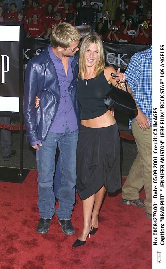 Brad Pitt et Jennifer Aniston en septembre 2001.