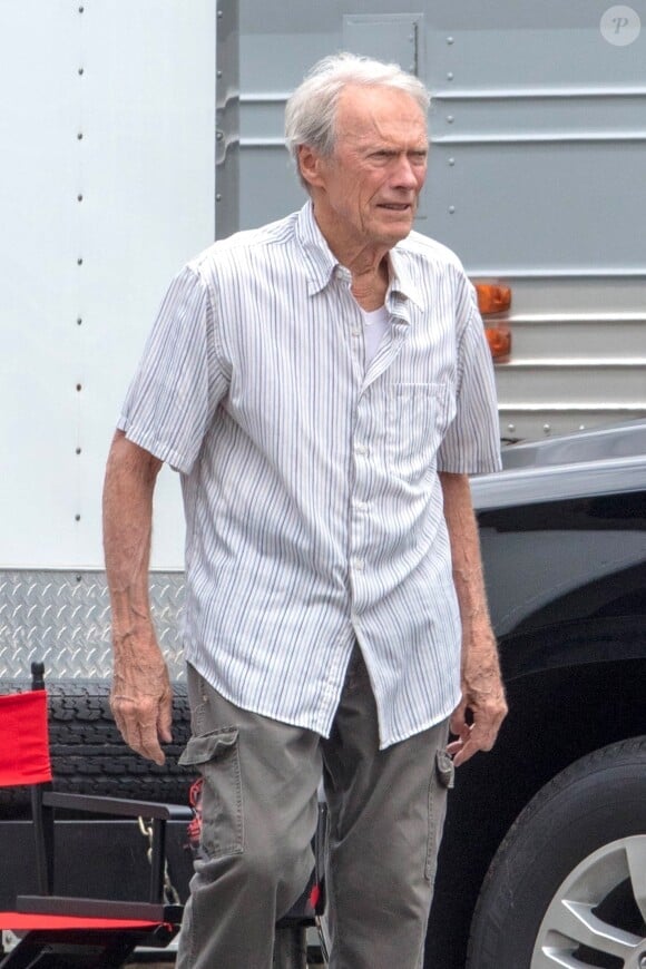 Exclusif - Clint Eastwood sur le tournage du film "The Mule" à Atlanta, le 2 juillet 2018