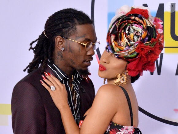 Offset et Cardi B aux American Music Awards 2018, Microsoft Theatre à Los Angeles, le 9 octobre