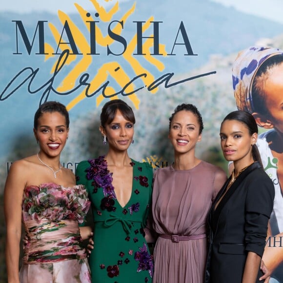 Exclusif - Cindy Descalzi-Pereira (Présidente de la Fondation Congo Kitoko et marraine de Maïsha Africa), Sonia Rolland (Présidente de Maïsha Africa), Noémie Lenoir, Anaïs Monory au dîner de gala au profit de l'association "Maïsha Africa" de Sonia Rolland au Pavillon Gabriel, à Paris, le 17 décembre 2018. © Gorassini-Moreau/Bestimage