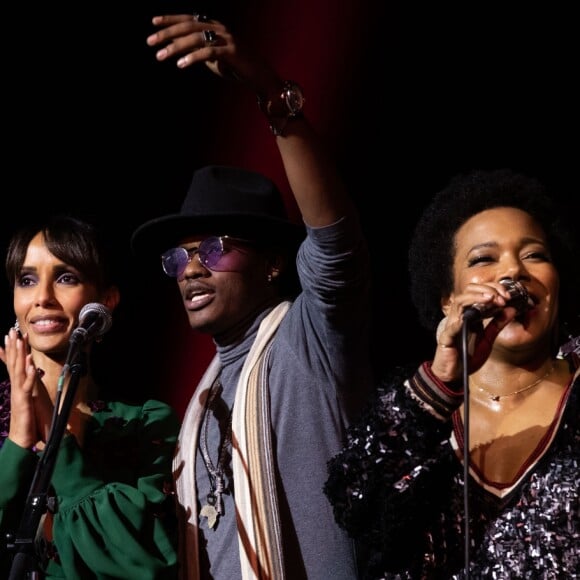 Exclusif - Sonia Rolland, Yvan Buravan et China Moses au dîner de gala au profit de l'association "Maïsha Africa" de Sonia Rolland au Pavillon Gabriel, à Paris, le 17 décembre 2018. © Gorassini-Moreau/Bestimage