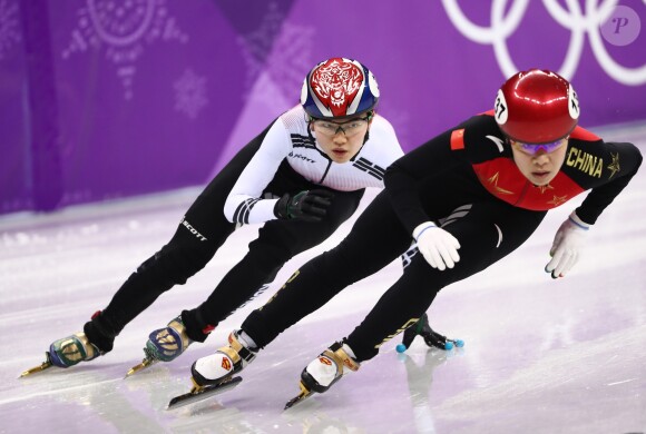 Shim Suk-hee lors des Jeux olympiques d'hiver de PyeongChang le 20 février 2018.