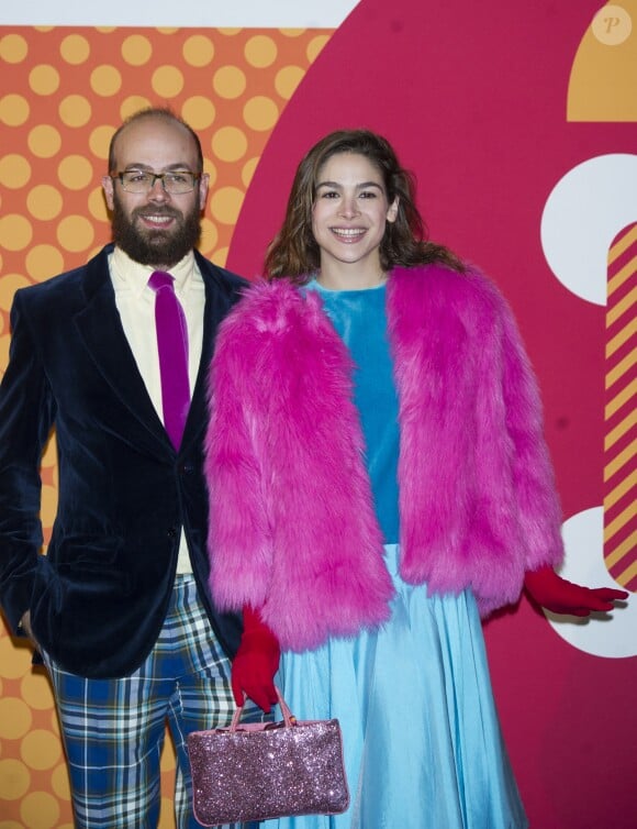 Tristan et Cosima Ramirez, enfants de la styliste Agatha Ruiz de la Prada, lors de la remise des Prix Nationaux de la Mode espagnole au Musée du Costume à Madrid le 19 décembre 2018.
