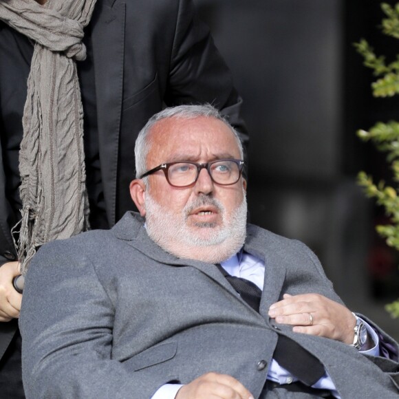 Dominique Farrugia - Obsèques du journaliste, animateur de télévision et animateur de radio français Philippe Gildas en la salle de la Coupole au crématorium du cimetière du Père-Lachaise à Paris, France, le 5 novembre 2018.