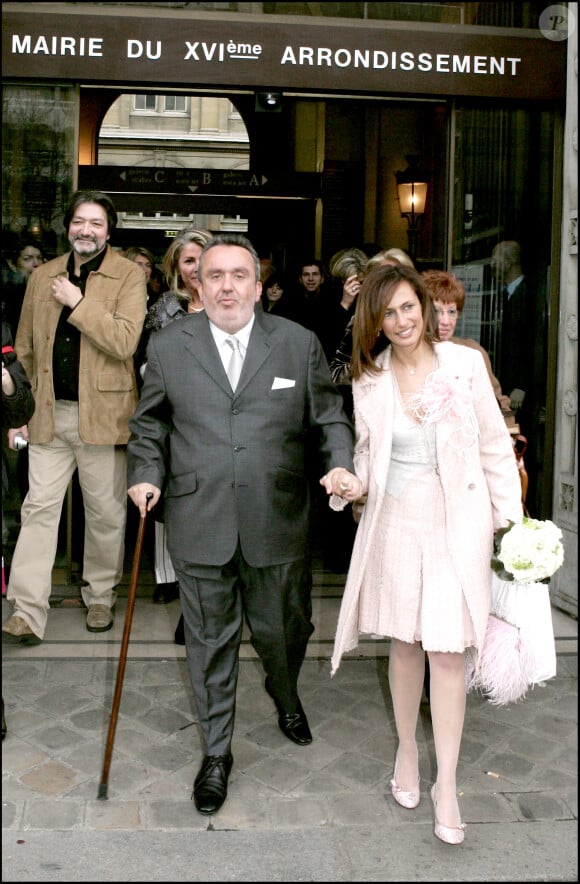 Dominique Farrugia et sa femme Isabelle lors de leur mariage en 2005.