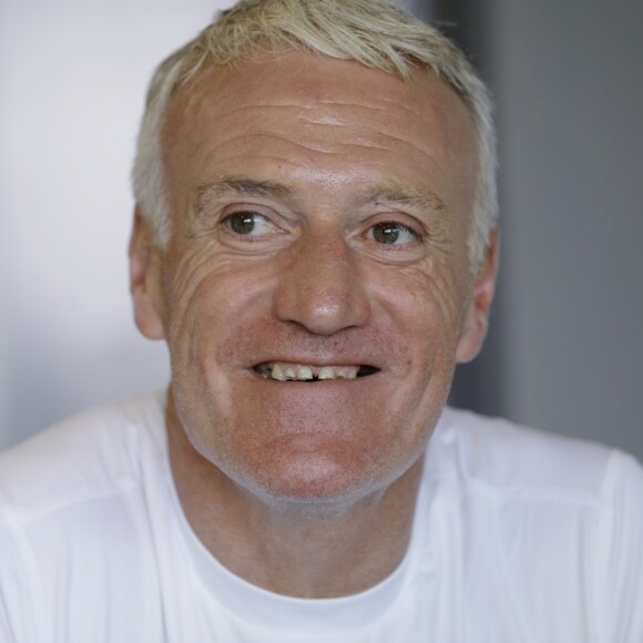 Exclusif  - Le Selectionneur de l'équipe de France de Football Didier Deschamps donne une interview après sa victoire à la coupe du monde 2018 en Russie le 19 juillet 2018.