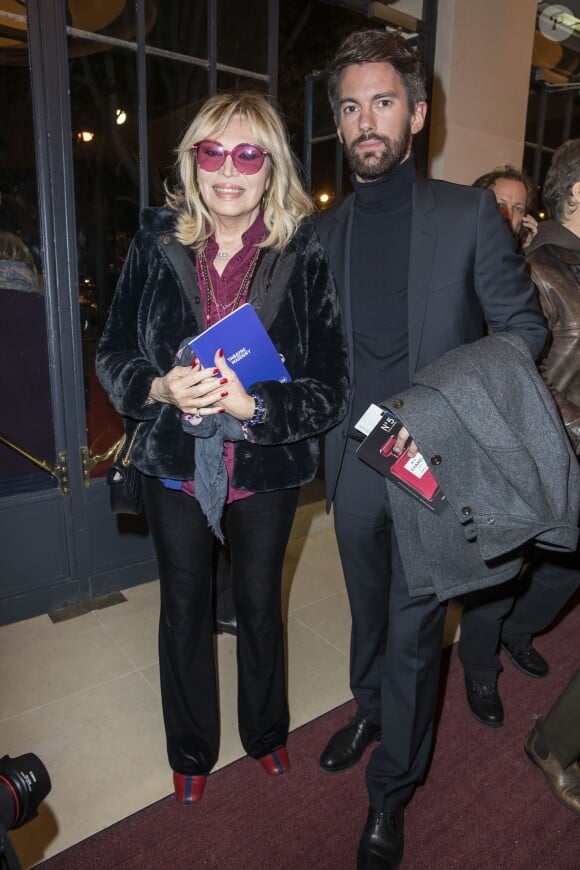 Exclusif - Amanda Lear au spectacle "Peau d'âne" lors de la réouverture du théâtre Marigny à Paris le 22 novembre 2018. © Olivier Borde - Cyril Moreau / Bestimage