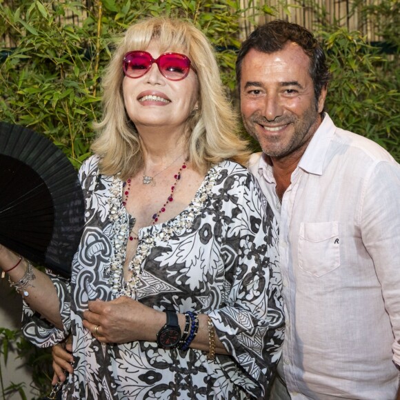 Exclusif - Amanda Lear et Bernard Montiel - Festival de Ramatuelle le 5 Août 2018. © Cyril Bruneau / Festival de Ramatuelle / Bestimage