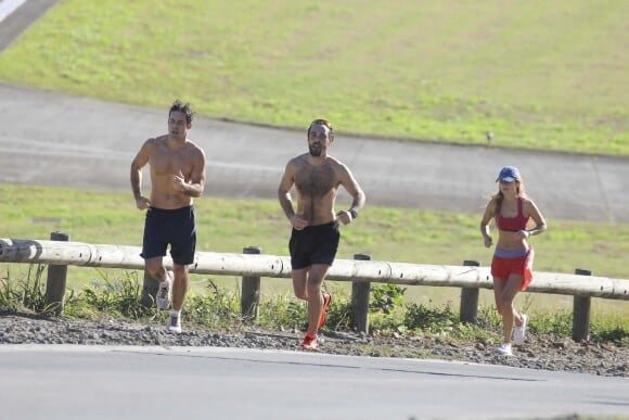Spencer Matthews et James Middleton torses nus vont faire leur jogging matinal sur l'île de Saint-Barthélémy le 30 Décembre 2018