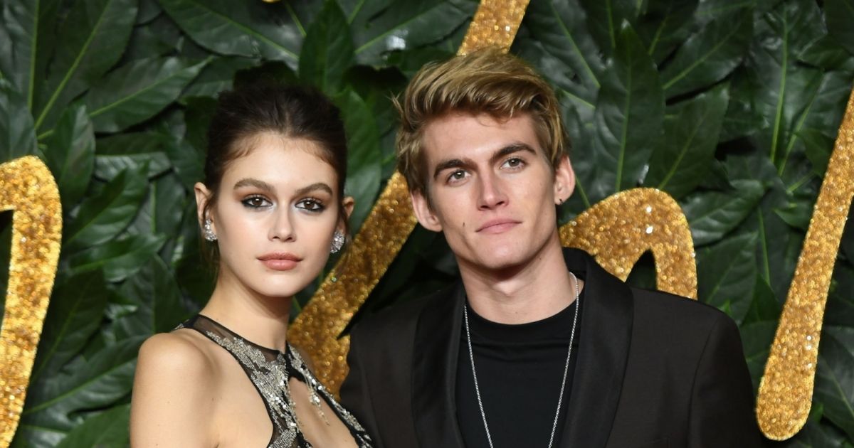 Kaia Gerber et son frère Presley Gerber à la soirée British Fashion