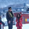 Exclusif - Mariah Carey et son compagnon Bryan Tanaka jouent dans la neige de la station de Aspen avec les enfants de Mariah, Moroccan et Monroe le 27 décembre 2018.