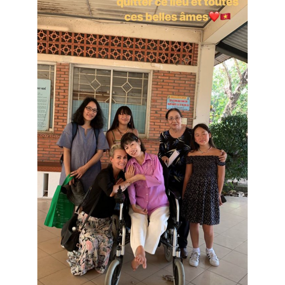 Laeticia Hallyday en voyage au Vietnam, le 5 janvier 2019.
