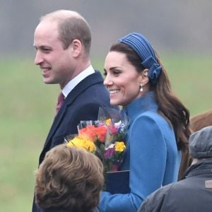 Kate Middleton et le prince William ont retrouvé la reine Elizabeth II pour une messe à Sandringham, le 6 janvier 2019.