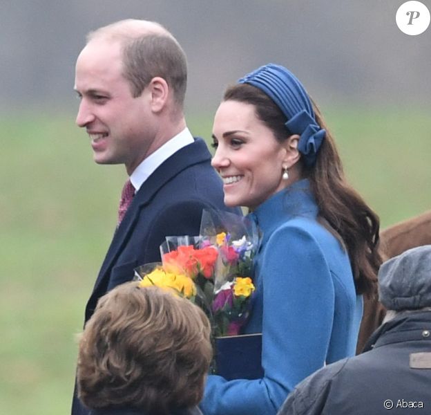 Kate Middleton et le prince William ont retrouvé la reine Elizabeth II pour une messe à Sandringham, le 6 janvier 2019.
