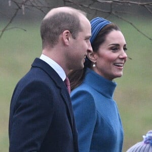 Kate Middleton et le prince William ont retrouvé la reine Elizabeth II pour une messe à Sandringham, le 6 janvier 2019.