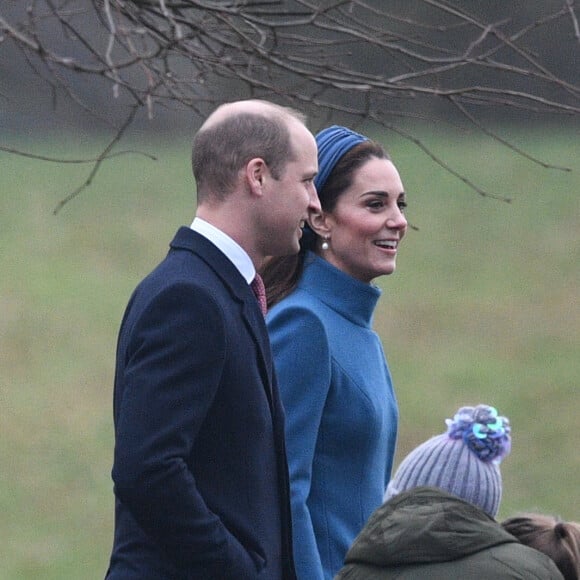 Kate Middleton et le prince William ont retrouvé la reine Elizabeth II pour une messe à Sandringham, le 6 janvier 2019.